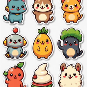 Cartoon Characters & Mascots - Sticker Sheet v36